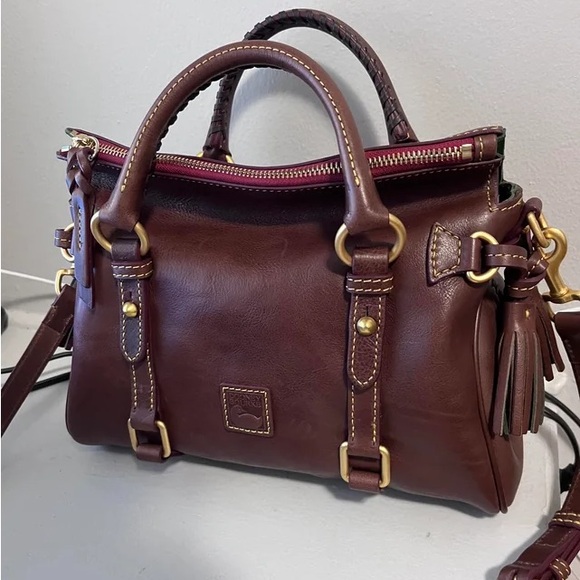 Dooney & Bourke florentine small satchel chestnut - Picture 7 of 9